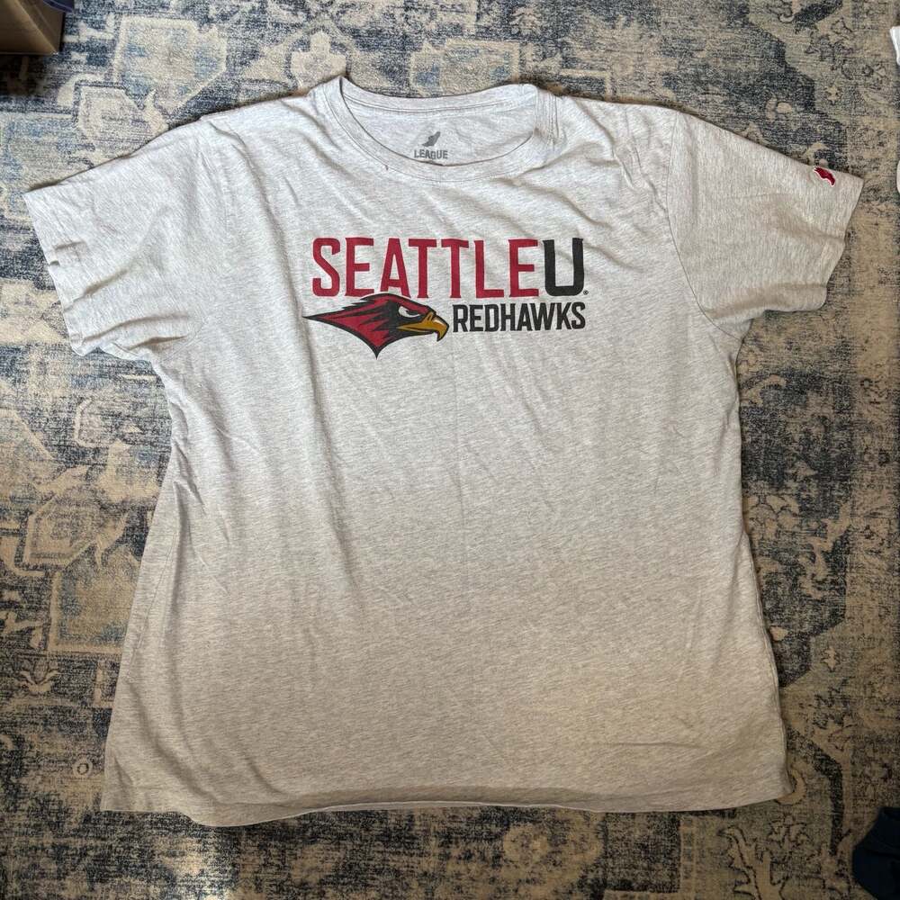 League Seattle U Redhawks NCAA Gray Short Sleeve T-Shirt X-Large